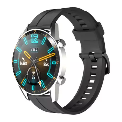 Huawei Watch 3 / Watch 3 Pro okosóra szíj - fekete szilikon (22 mm)