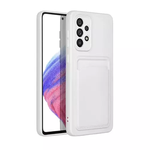 Samsung Galaxy A33 5G Telefontok - Forcell Card - fehér kártyatartós szilikon hátlap tok