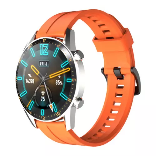 Xiaomi Watch S1 / Watch S1 Active okosóra szíj - narancssárga szilikon (22 mm)