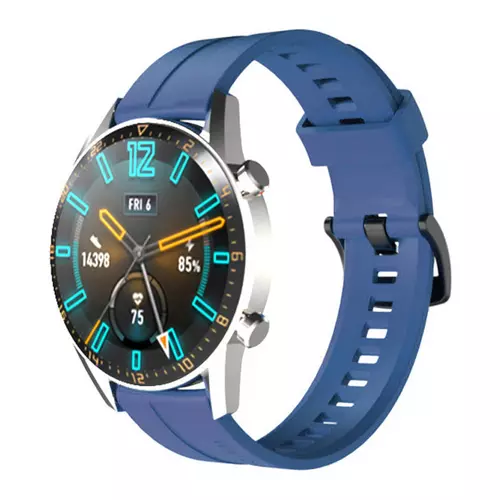 Huawei Watch GT3 Pro (46 mm) okosóra szíj - kék szilikon (22 mm)