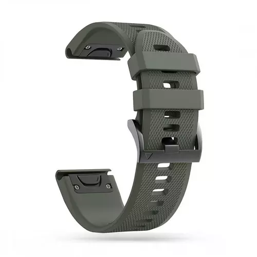 Okosóra szilikon szíj - GARMIN FENIX 5 / 6 / 6 PRO / 7 - TECH-PROTECT Iconband katonai zöld szilikon szíj