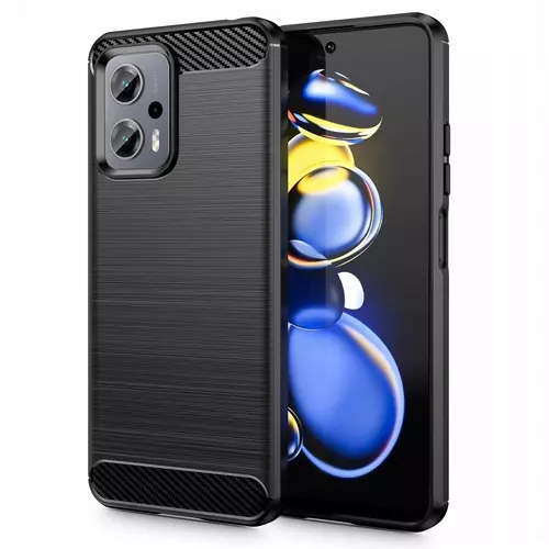 Xiaomi Poco X4 GT 5G Telefontok - Carbon Fiber fekete szilikon tok