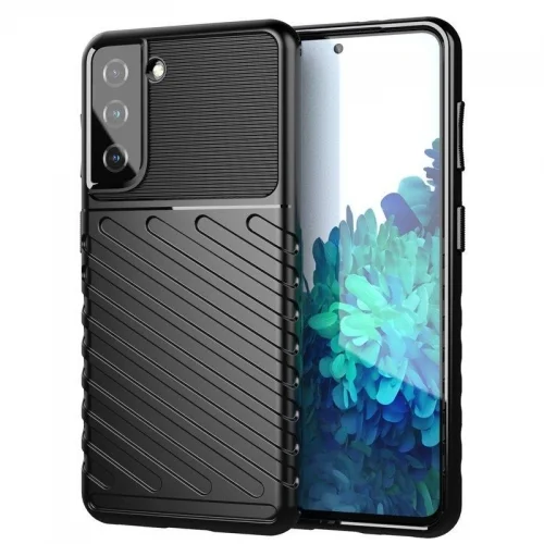 Samsung Galaxy S23+ (S23 Plus) Telefontok - Thunder fekete ütésálló szilikon hátlap tok