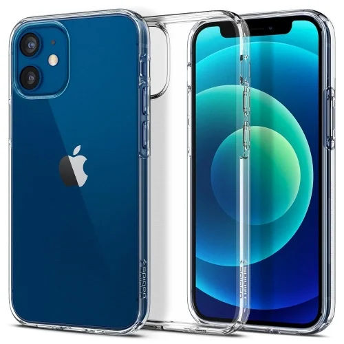 iPhone 12 mini Telefontok- SPIGEN LIQUID CRYSTAL CLEAR - átlátszó hátlap tok