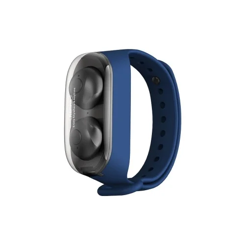 Remax TWS-15 Headset - kék bluetooth headset, töltő tokkal csukló karpánttal