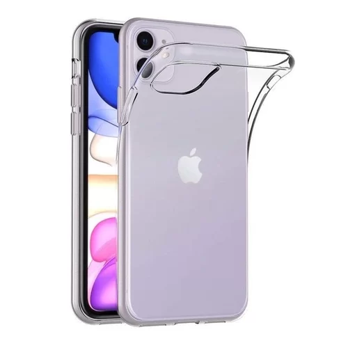 iPhone 11 Telefontok - 2 mm-es átlátszó szilikon hátlap tok