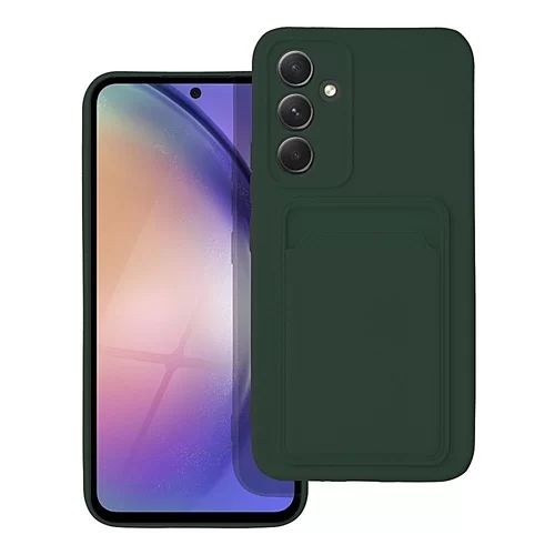 Samsung Galaxy A54 5G Telefontok - Forcell Card - zöld kártyatartós szilikon hátlap tok