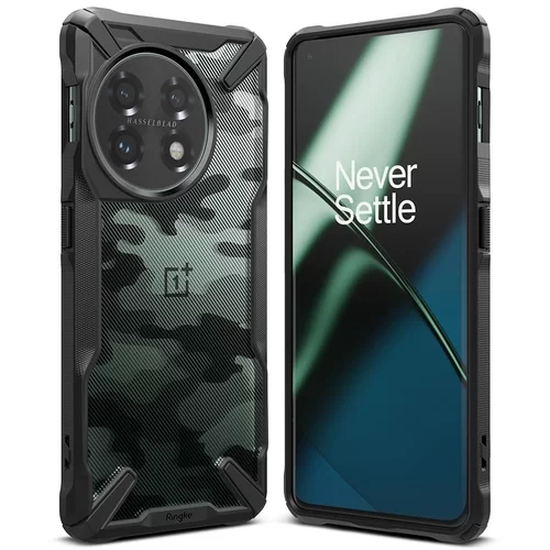 Telefontok OnePlus 11 5G - Ringke Fusion X Design terepmintás ütésálló tok