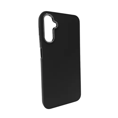 Samsung Galaxy A14 4G / LTE (A145) Telefontok - Frame - fekete műanyag hátlap tok, szilikon kerettel