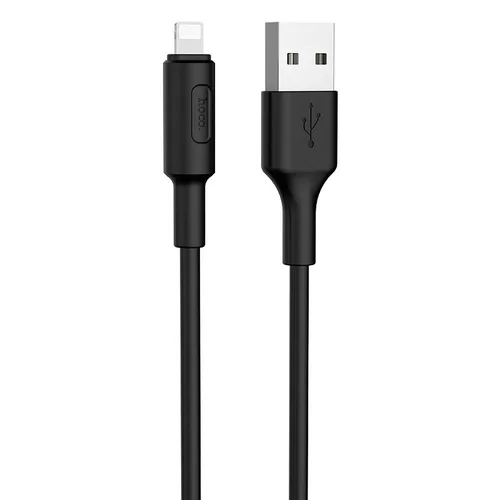 HOCO X25 Kábel - USB / Lightning fekete kábel, (2,4A) 1m