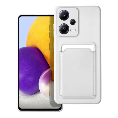 Xiaomi Poco X5 5G Telefontok - Forcell Card - fehér kártyatartós szilikon hátlap tok