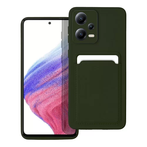 Xiaomi Poco X5 5G Telefontok - Forcell Card - zöld kártyatartós szilikon hátlap tok