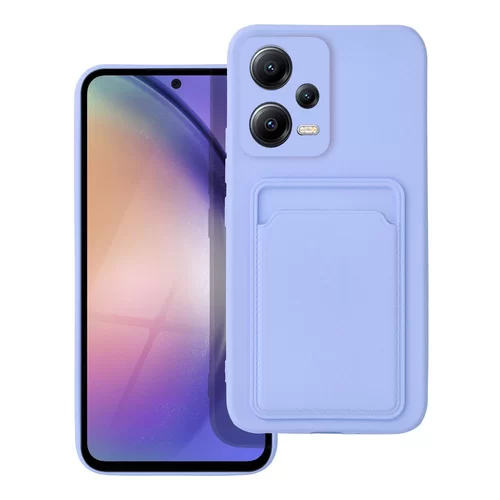 Xiaomi Redmi Note 12 5G Telefontok - Forcell Card - kékes- lila kártyatartós szilikon hátlap tok