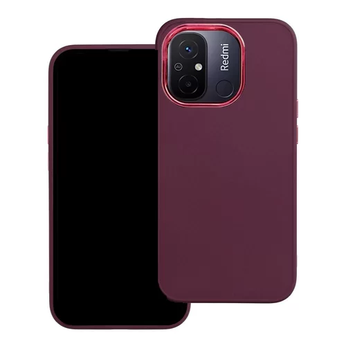 Xiaomi Redmi 12C Telefontok - Frame - sötét lila műanyag hátlap tok, szilikon kerettel