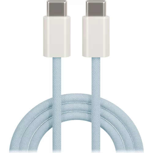 Maxlife MXUC-06 Kábel - Type-C (USB-C) / Type-C (USB-C) kék szövet kábel 1m, 20W