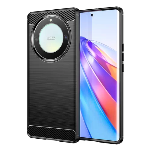 Honor X9a Telefontok - Forcell Carbon fekete szilikon tok