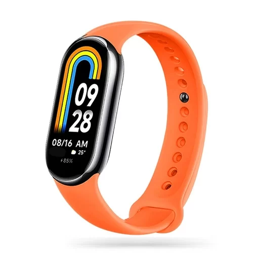 Okosóra szilikon szíj - Xiaomi Mi Band 8 / 8 NFC - narancs szilikon szíj
