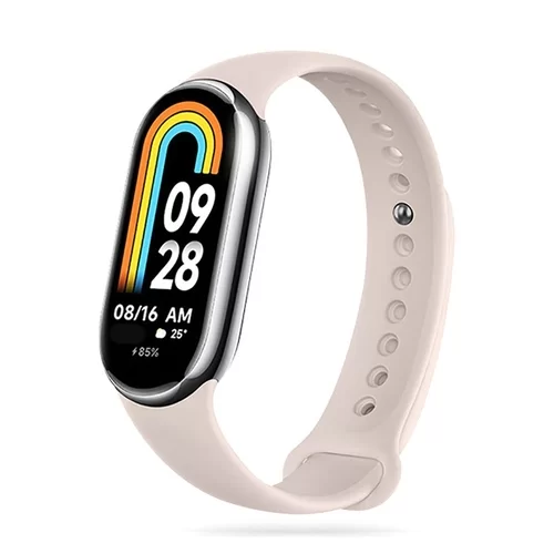 Okosóra szilikon szíj - Xiaomi Mi Band 8 / 8 NFC - beige szilikon szíj