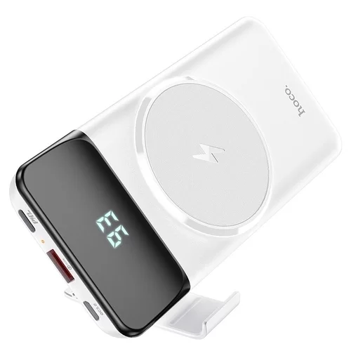 HOCO J76 Powerbank - fehér powerbank 10000mAh, MagSafe töltés, USB / Type-C / MicroUSB