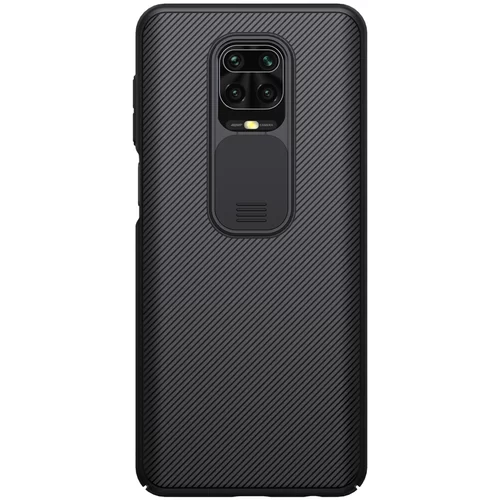 Samsung Galaxy A22 LTE / 4G Telefontok - Nillkin csúsztatható kameravédős fekete hátlap tok
