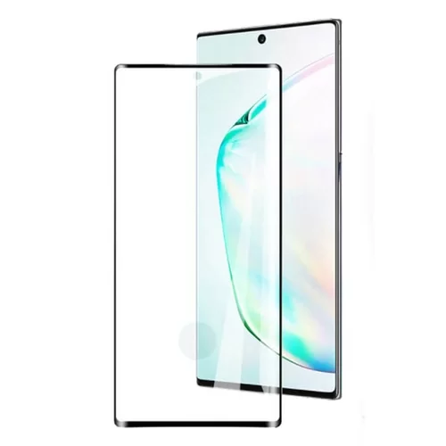 Samsung Galaxy Note 10+ (NOTE 10 Plus) üvegfólia- 5D full glue, super kemény tokbarát fólia fekete kerettel (az íves részre is ráhajlik)