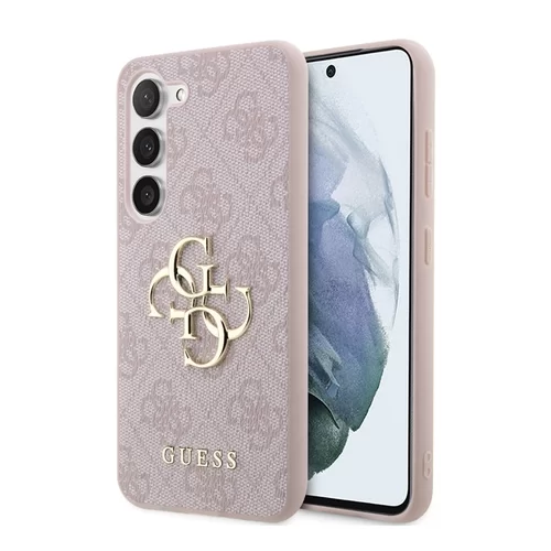 Samsung Galaxy S23 Telefontok - Guess Guess Metal Logo Hátlaptok - Pink