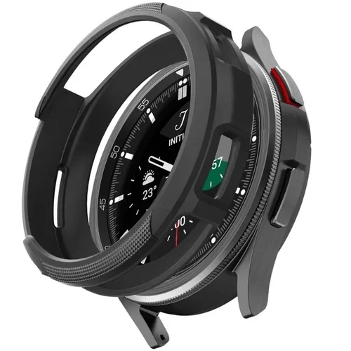 Okosóra védő tok - Samsung Galaxy Watch6 Classic (43 mm) - SPIGEN LIQUID AIR fekete szilikon védőtok
