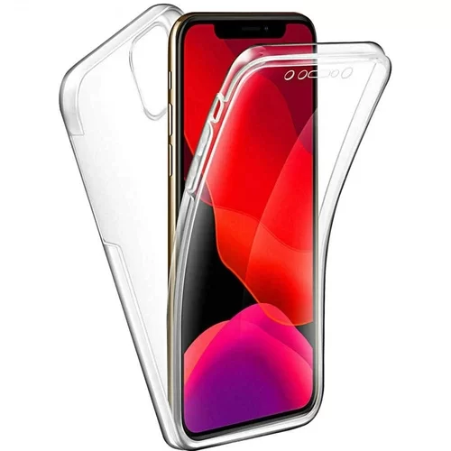iPhone 11 Pro Max Telefontok - átlátszó szilikon előlap + plexi hátlap tok 360 fokos