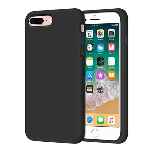iPhone 7 Plus / 8 Plus telefontok - Szilikon tok - fekete