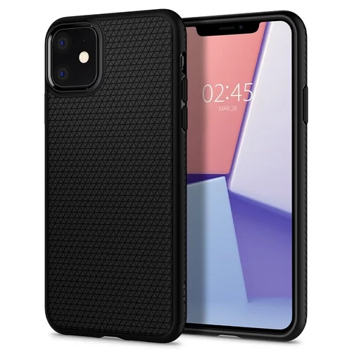 iPhone 11 Telefontok - SPIGEN LIQUID AIR - fekete szilikon tok