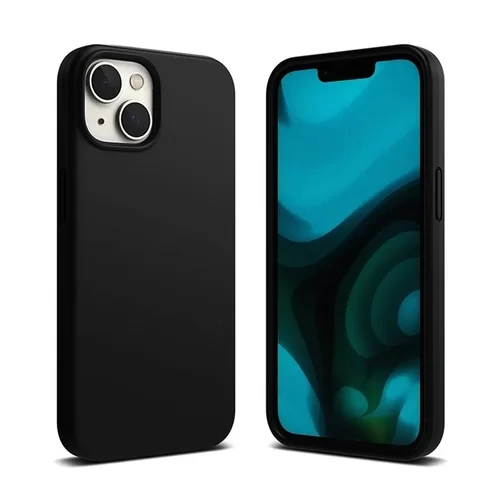 iPhone 15 Plus Telefontok - fekete szilikon tok