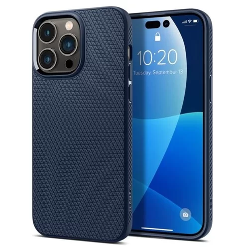 iPhone 15 Pro Telefontok - SPIGEN Liquid Air - kék hátlap tok