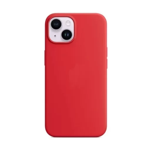 iPhone 15 Plus Telefontok - piros szilikon hátlap tok
