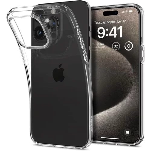 iPhone 15 Pro Max Telefontok - SPIGEN Liquid Crystal Clear - átlátszó hátlap tok