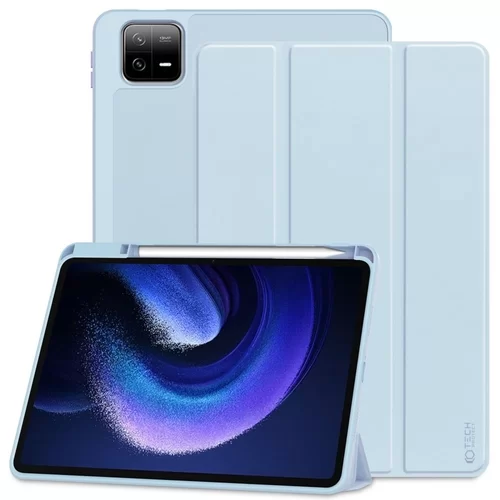 XIAOMI PAD 6 (11,0 coll) Tablettok - égkék smart case tablet tok, ceruza tartóval