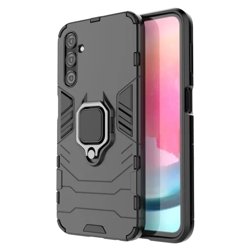 Samsung Galaxy A24 4G / LTE Telefontok - Ring Armor ütésálló fekete tok kitámasztóval