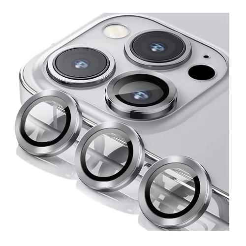 Kameralencse védőkeret - iPhone 15 Pro - Metal - üveg