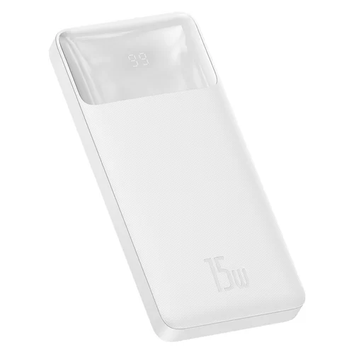 BASEUS Bipow Powerbank - fehér power bank 10000mAh LED kijelzővel