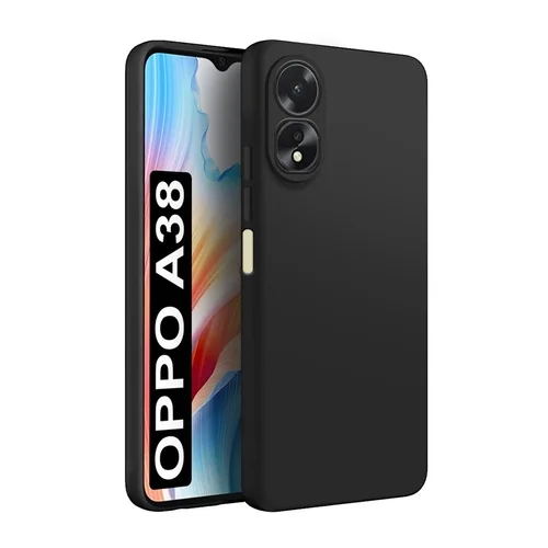 Oppo A38 Telefontok - fekete szilikon hátlap tok