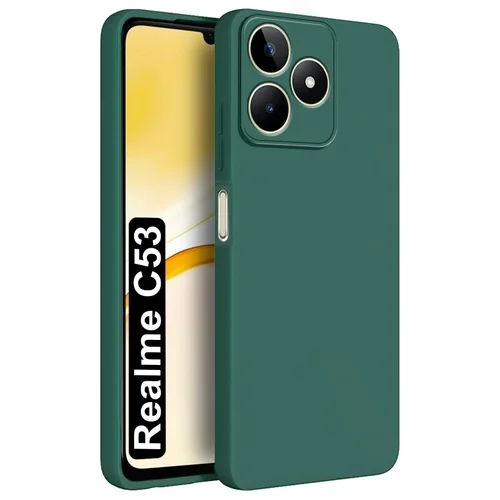 Realme C53 Telefontok - zöld szilikon hátlap tok