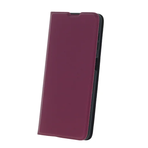 Xiaomi Redmi 12 Telefontok - Smart Skin burgundy mágneses flipcover tok