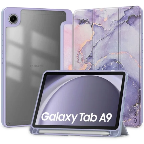 Samsung Galaxy Tab A9 8.7 X110 / X115 Tablettok - TECH-PROTECT HYBRID LILA MARBLE tok
