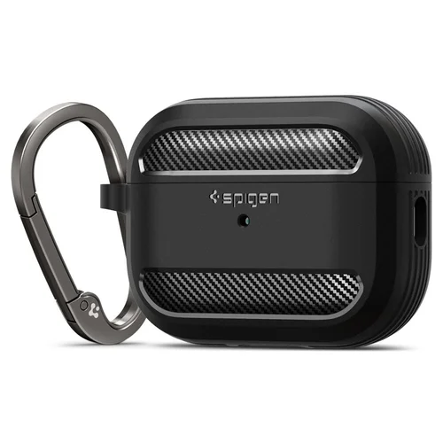 Spigen Rugged Armor AirPods Pro 2 tartó - Apple AirPods Pro 2 tok fekete matt