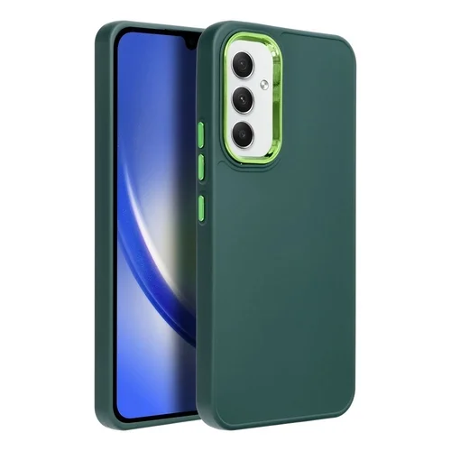 Samsung Galaxy A05s Telefontok - Frame - zöld műanyag hátlap tok, szilikon kerettel