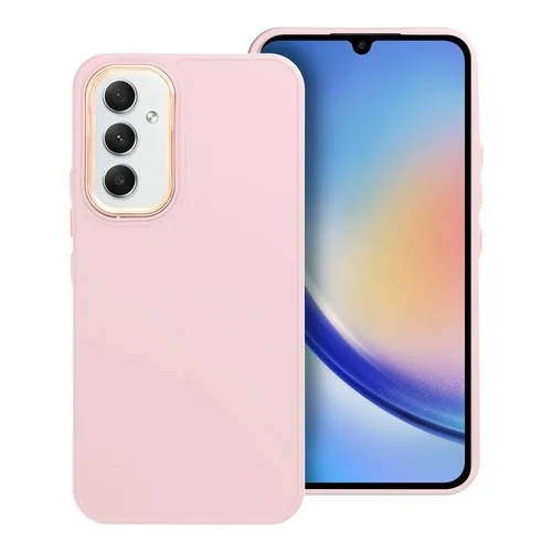 Samsung Galaxy A54 5G Telefontok - Frame - pink műanyag hátlap tok, szilikon kerettel