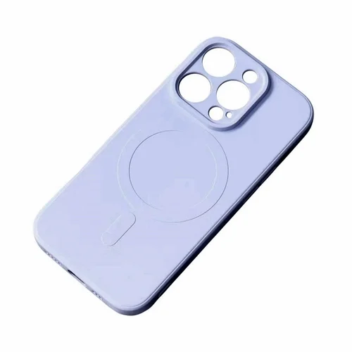 iPhone 15 Pro Telefontok - MagSafe kompatibilis kékeslila szilikon hátlap tok