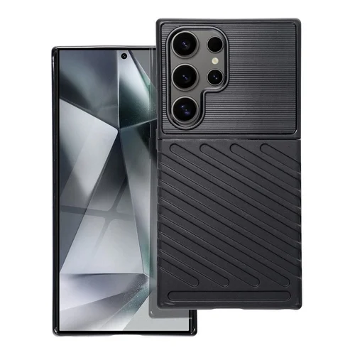 Samsung Galaxy S24 Ultra Telefontok - Thunder fekete ütésálló szilikon hátlap tok