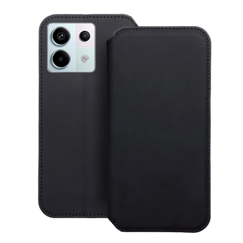 Xiaomi Redmi Note 13 4G/LTE Telefontok - Dual Pocket - fekete mágneses átlátszó szilikon keretes könyvtok
