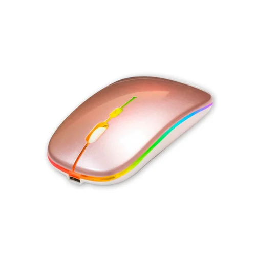 Setty Egér - vezeték nélküli optikai egér rosegold, RGB LED világítás