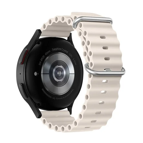 Okosóra szilikon szíj - Huawei Watch GT 4 (46 mm) szíj - F- Design FS01 - csontfehér szilikon szíj (szíj szélesség: 22 mm)